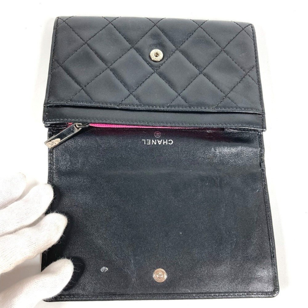 CHANEL Black Leather Logo Wallet - Picture 8 of 15